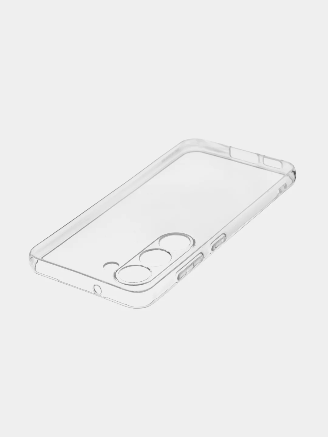 Прозрачный чехол для Samsung Galaxy S23 силиконовый ROSCO прозрачный с бортиком- защитой модуля камер