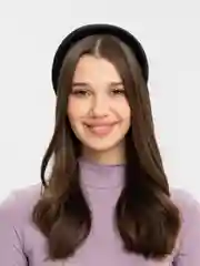 Черный ободок для волос, бархатный