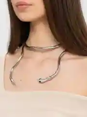 Серебряный цепочка на шею "Змея"