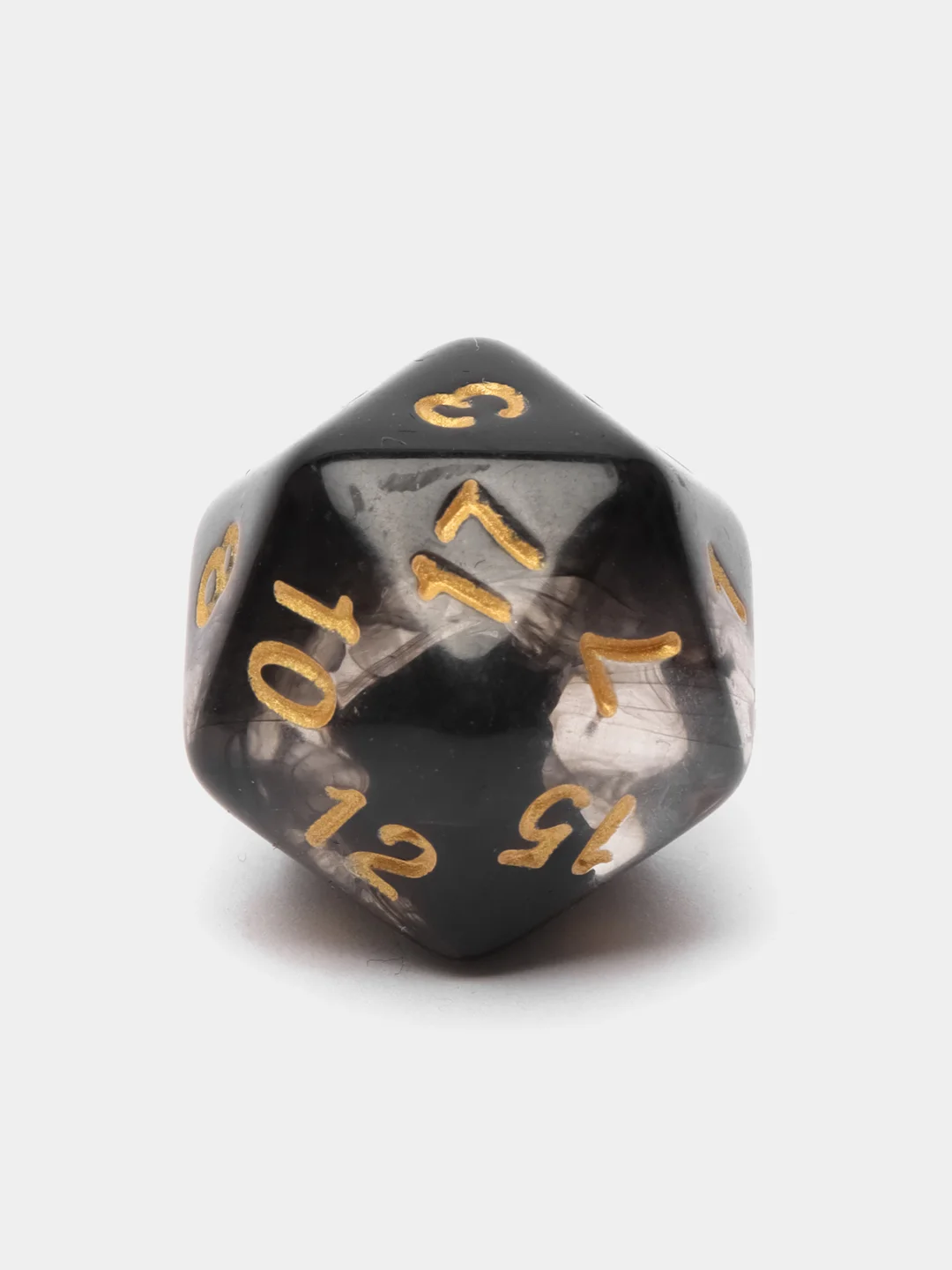 Черный дайсы - кубики, игральные кости для Dungeons and Dragons (ДнД), набор 7 штук