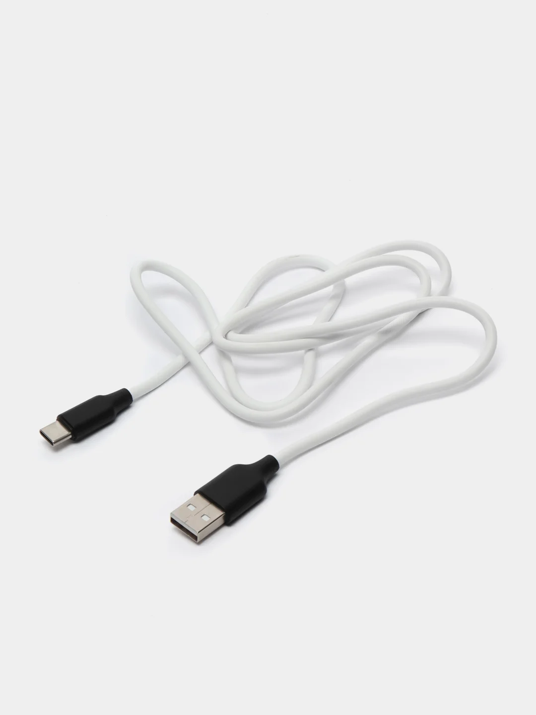 Белый кабель зарядки Micro-USB, Type-C, 8PIN-lightning, с подсветкой