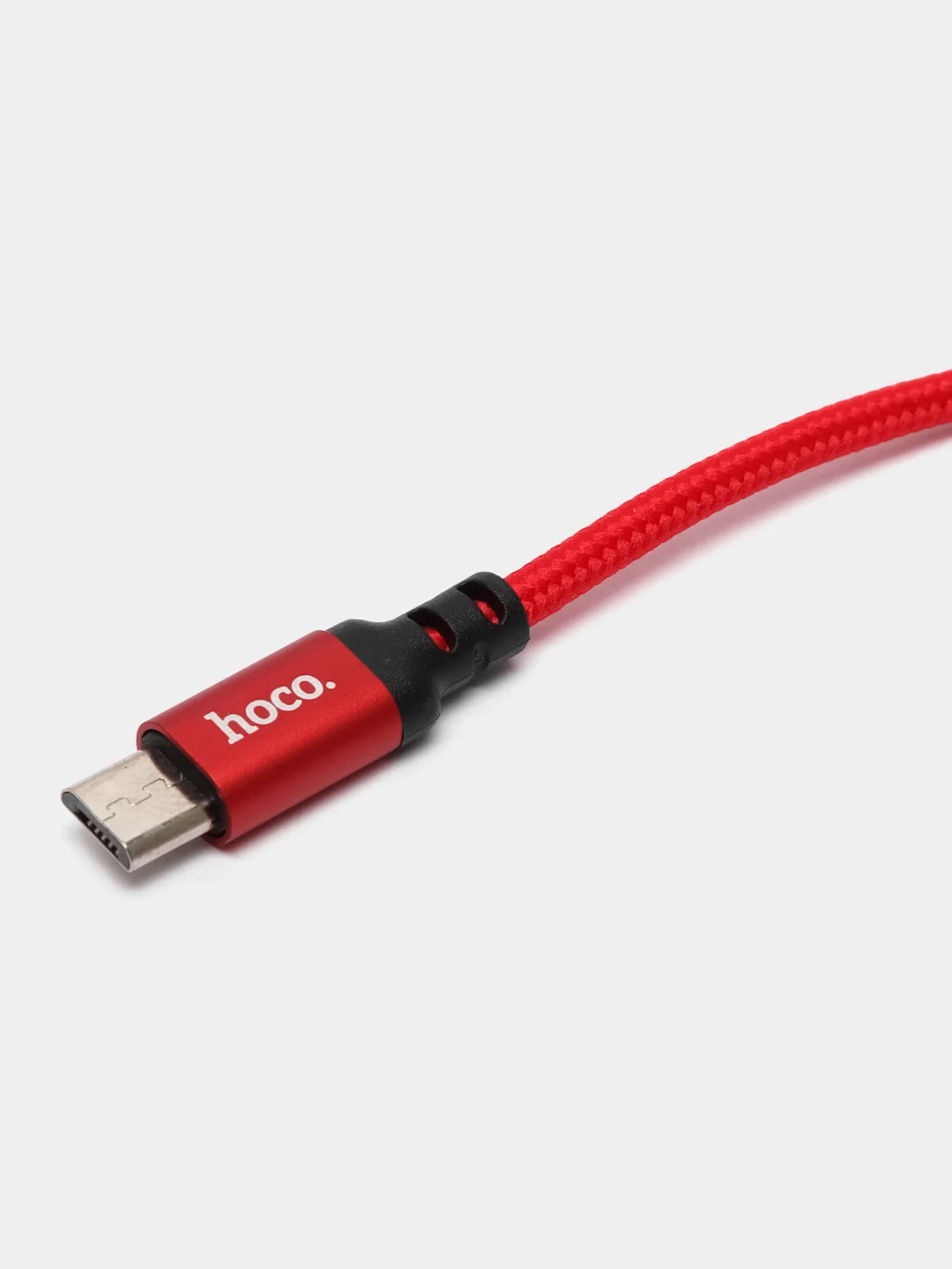 Красный плетеный кабель передачи данных Micro USB / Lightning / Type-C