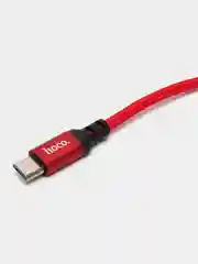 Красный плетеный кабель передачи данных Micro USB / Lightning / Type-C