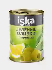 Зеленые оливки ISKA с лимоном 300мл.Испания 1/6