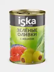 Зеленые оливки ISKA с лососем 300мл.Испания 1/6