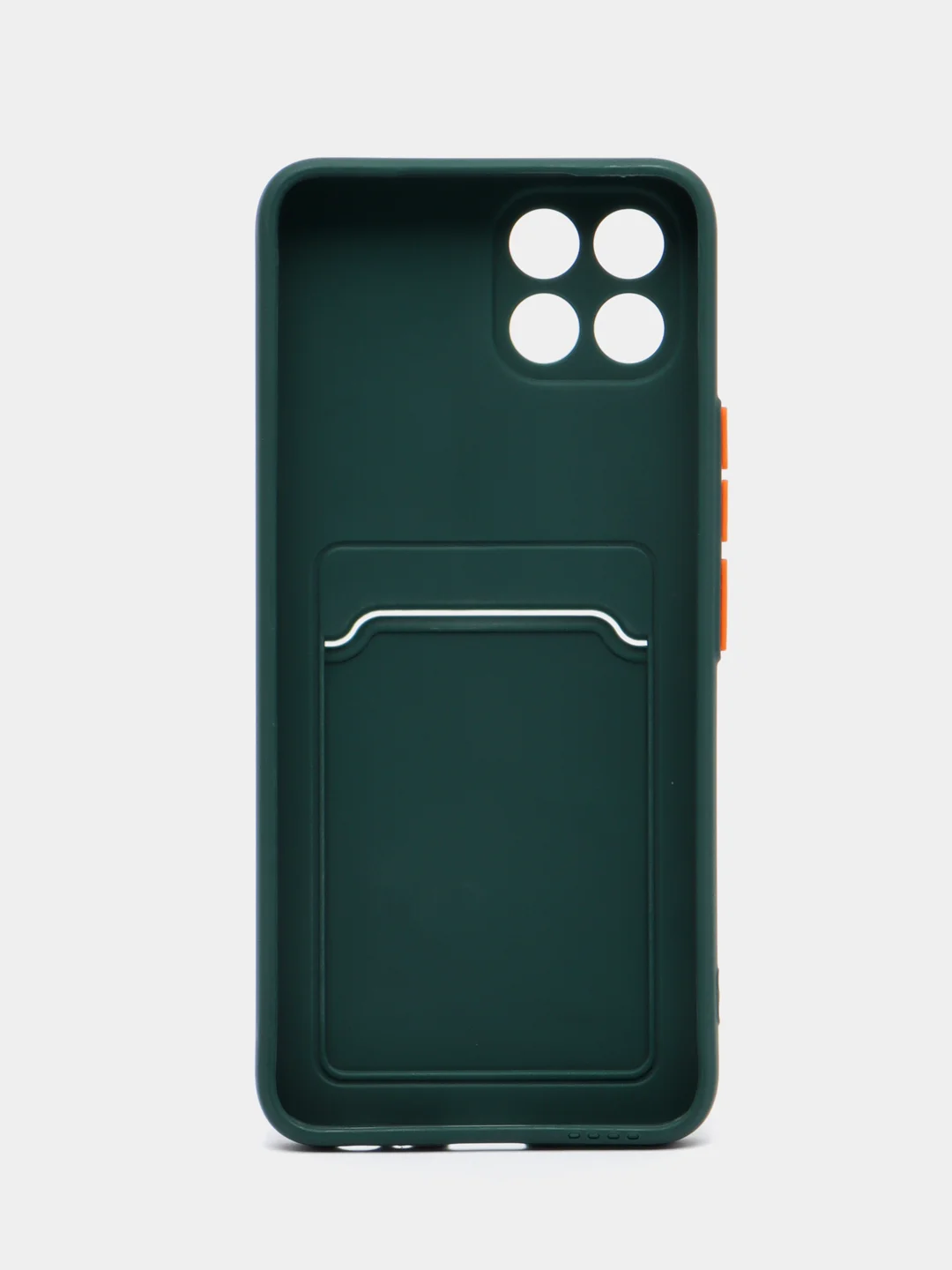 Зеленый силиконовый чехол для Infinix Smart 6 HD (Смарт 6 Хд), с карманом для карт