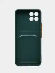 Зеленый силиконовый чехол для Infinix Smart 6 HD (Смарт 6 Хд), с карманом для карт