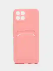 Розовый силиконовый чехол для Infinix Smart 6 HD (Смарт 6 Хд), с карманом для карт