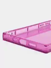 Фиолетовый чехол для Apple iPhone 14 силиконовый КАРТОФАН прозрачный прямоугольный с защитой камер