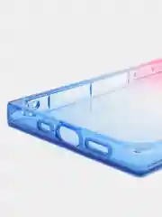 Розовый чехол для Apple iPhone 14 силиконовый КАРТОФАН прозрачный прямоугольный с защитой камер