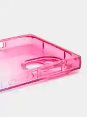 Розовый чехол для Apple iPhone 14 силиконовый КАРТОФАН прозрачный прямоугольный с защитой камер