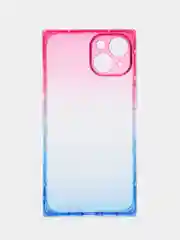 Розовый чехол для Apple iPhone 14 силиконовый КАРТОФАН прозрачный прямоугольный с защитой камер
