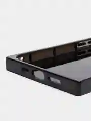Черный чехол для Apple iPhone 14 силиконовый КАРТОФАН прозрачный прямоугольный с защитой камер