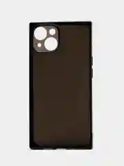 Черный чехол для Apple iPhone 14 силиконовый КАРТОФАН прозрачный прямоугольный с защитой камер