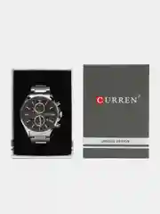 Черный мужские наручные часы Curren 8368 с хронографом в подарочной упаковке