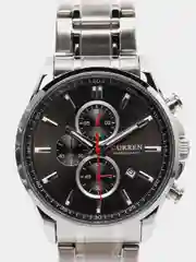 Черный мужские наручные часы Curren 8368 с хронографом в подарочной упаковке