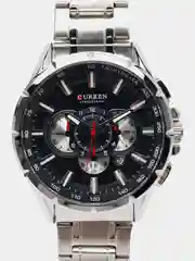 Синий мужские наручные часы Curren 8363 c хронографом в подарочной упаковке
