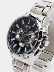 Синий мужские наручные часы Curren 8363 c хронографом в подарочной упаковке