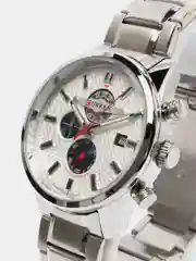 Серебряный мужские наручные часы Curren 8352 с хронографом в подарочной упаковке