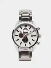 Серебряный мужские наручные часы Curren 8352 с хронографом в подарочной упаковке
