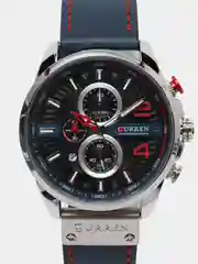 Синий мужские наручные часы Curren 8393 с хронографом в подарочной упаковке