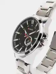 Серебряный мужские наручные часы Curren 8372 с календарем в подарочной упаковке