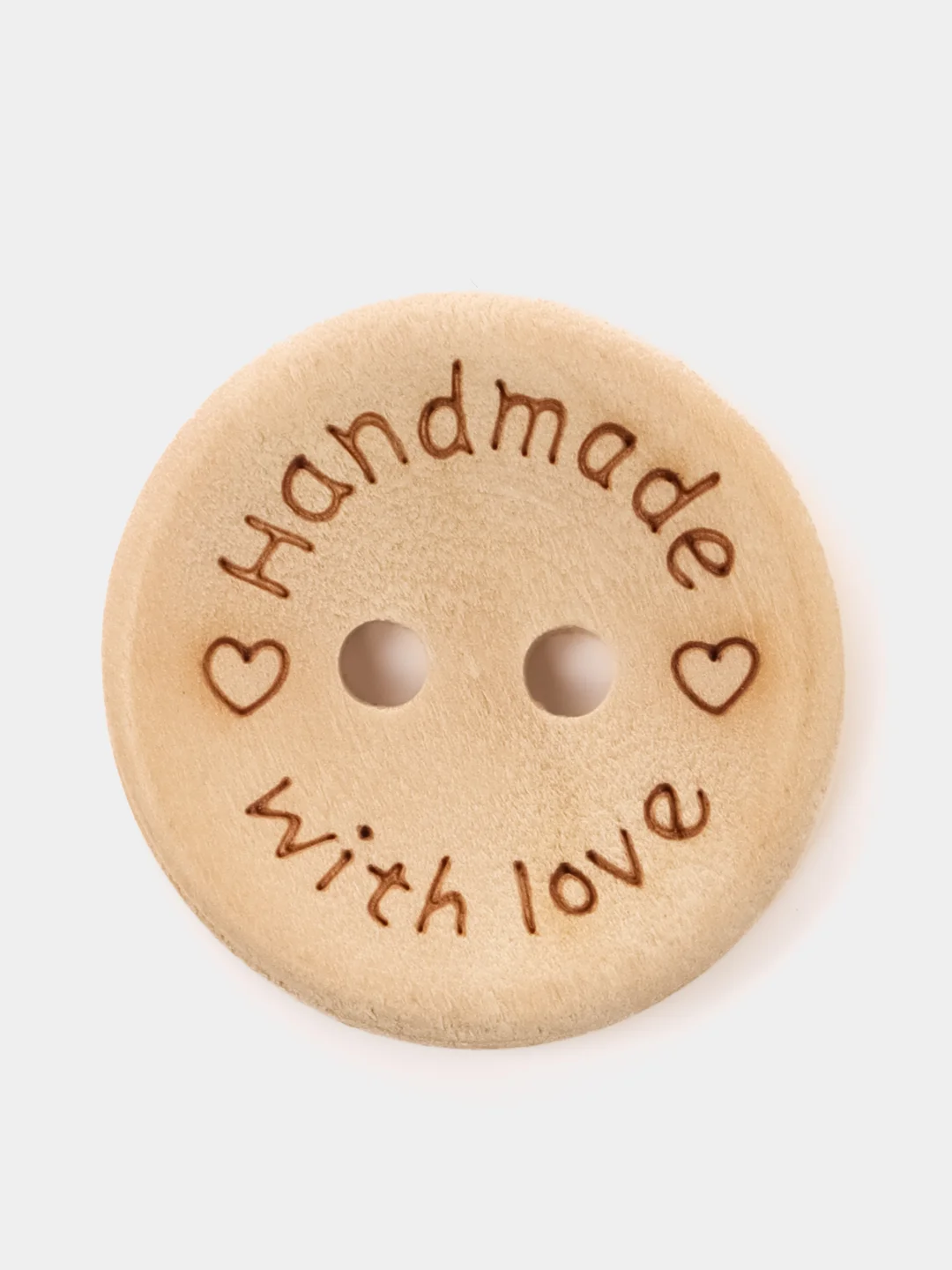 Пуговицы деревянные "Handmade with love" 10 штук
