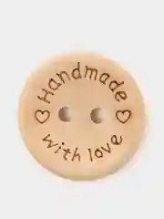 Пуговицы деревянные "Handmade with love" 10 штук