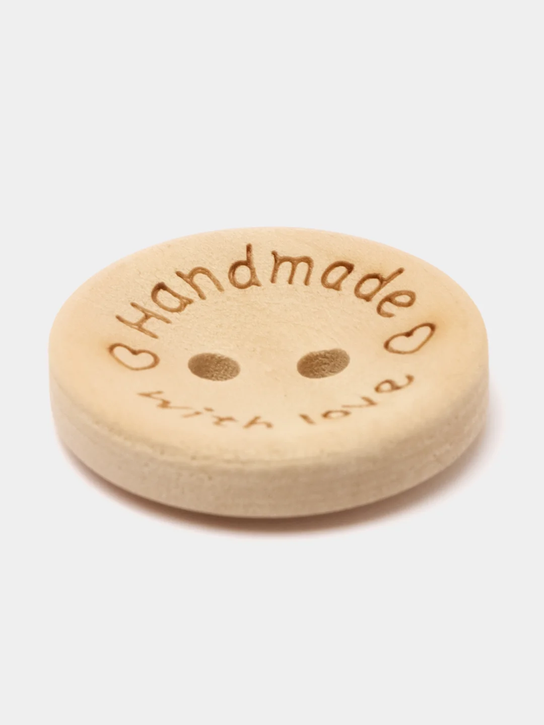 Пуговицы деревянные "Handmade with love" 10 штук