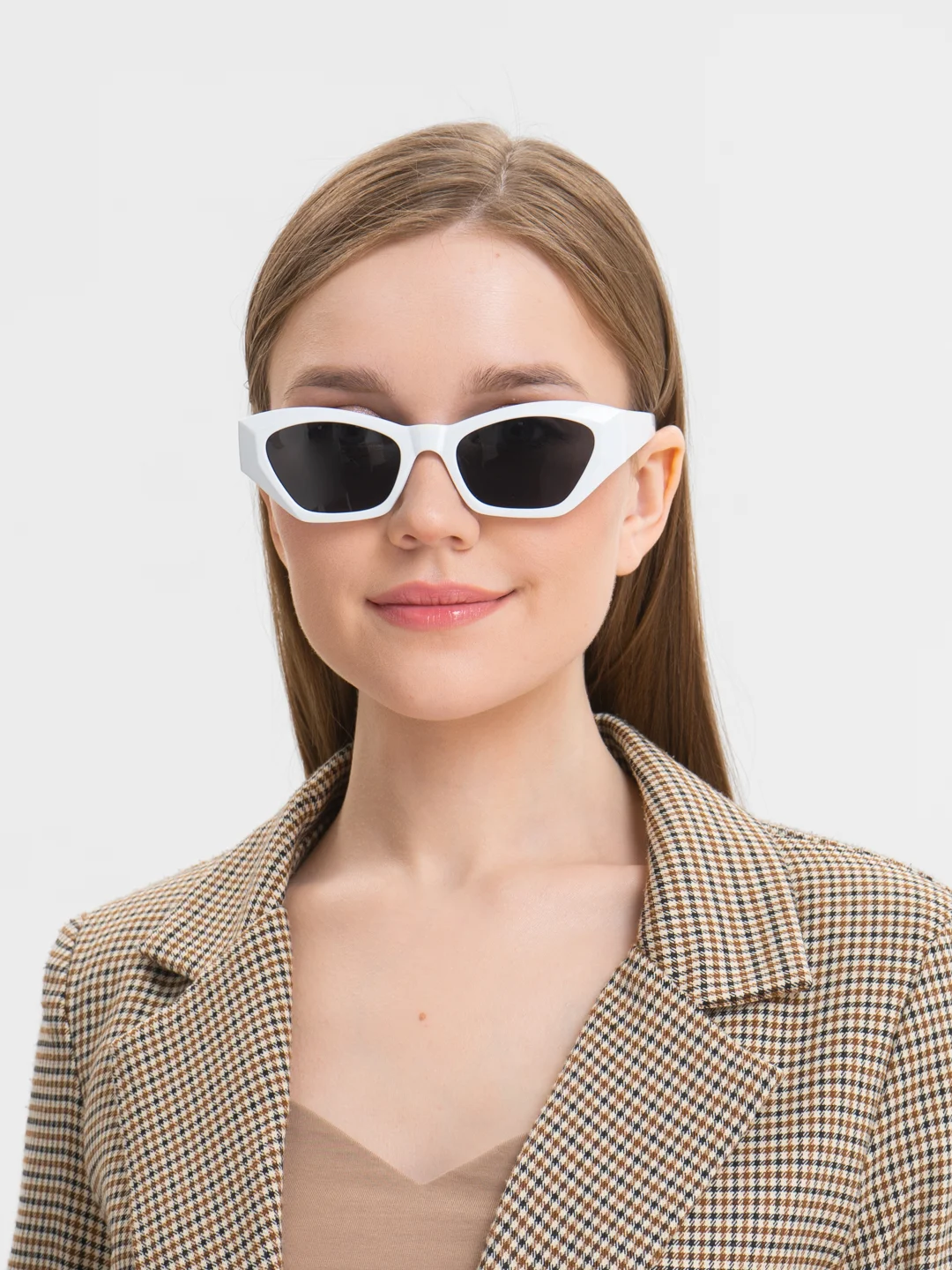 Белый женские имиджевые солнцезащитные очки, UV400