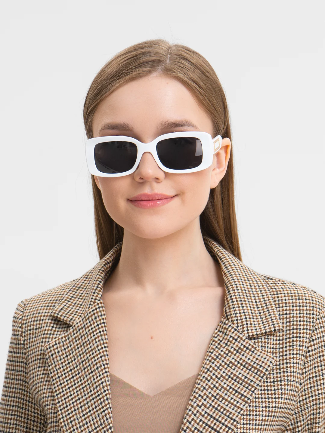 Белый женские солнцезащитные очки, UV400