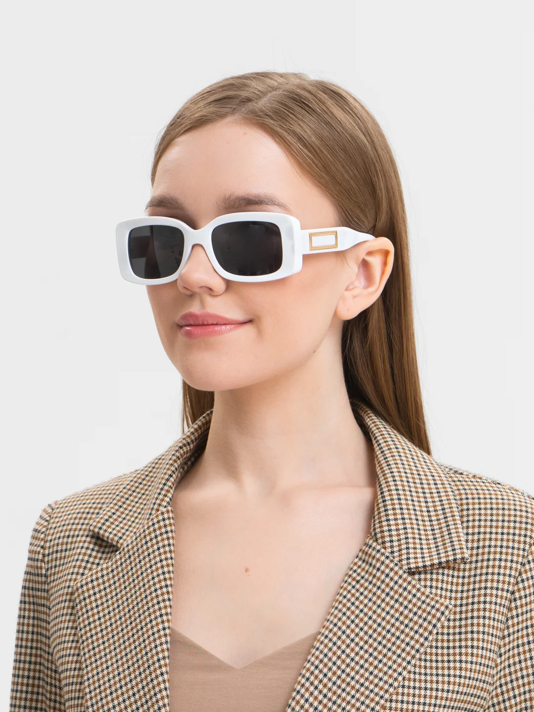 Белый женские солнцезащитные очки, UV400