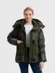 Зеленый куртка женская, демисезонная