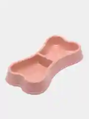 Розовый миска для кошек и собак двойная