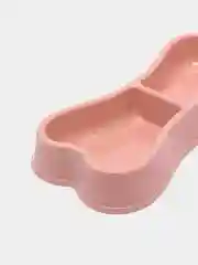 Розовый миска для кошек и собак двойная