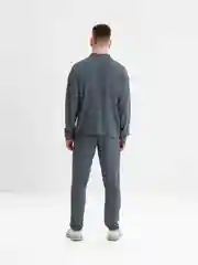 Угольный мужской костюм-двойка, из ткани сингапур