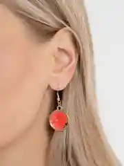 Багровый серьги "Космос", ассиметричные