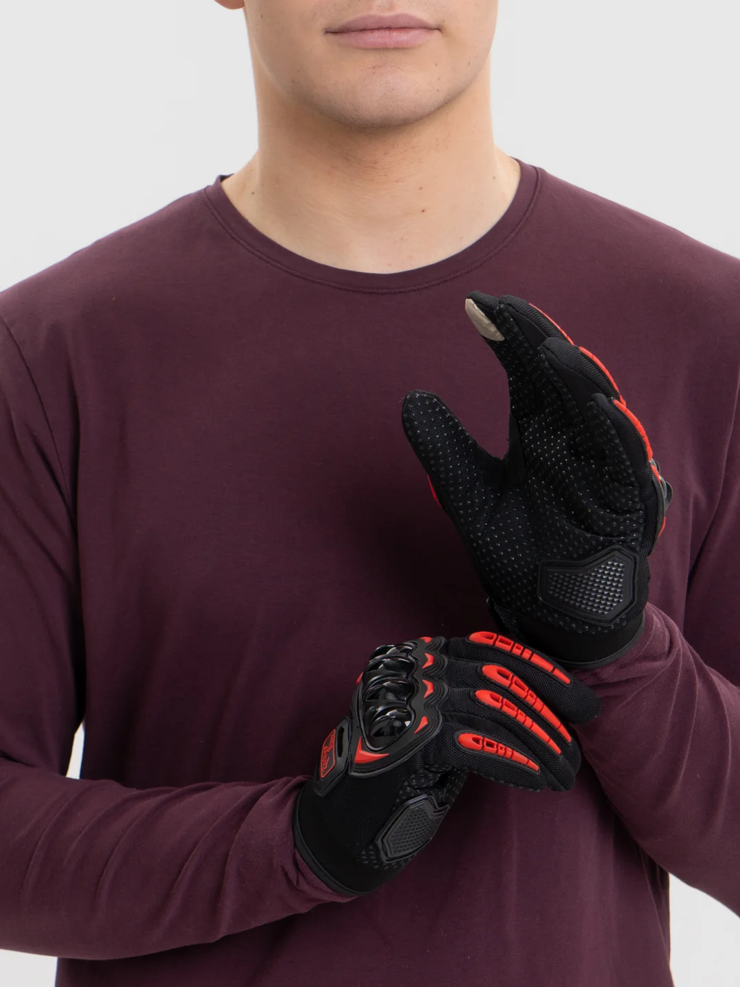 Перчатки Racing Biker SC33-Red, размер XL, сенсорные