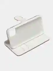 Пудровый чехол-книжка со стразами для iPhone 11, 12, 13, 14