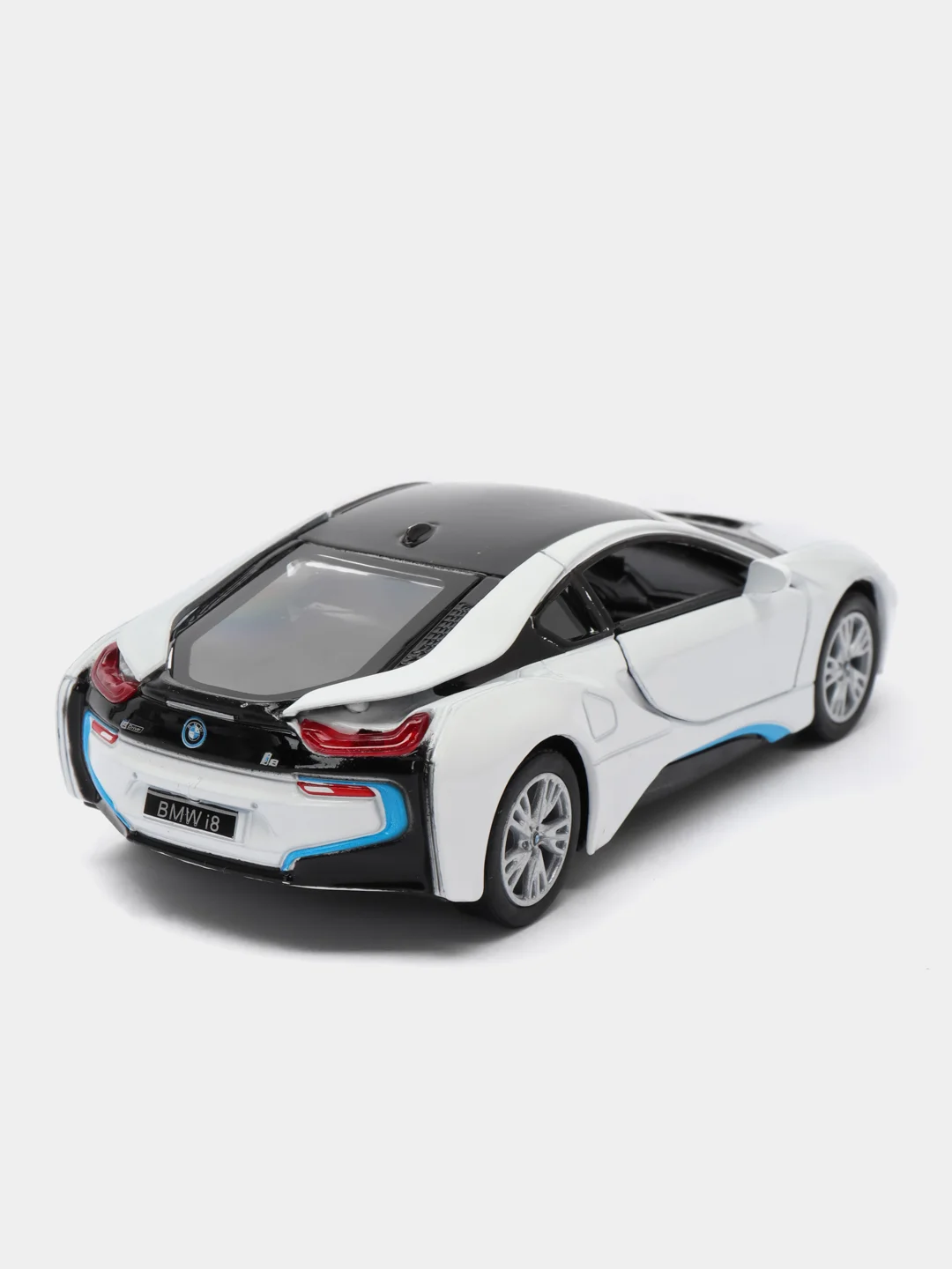 Белый игрушечная машинка BMW i8 Kinsmart KT5379D