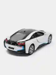 Белый игрушечная машинка BMW i8 Kinsmart KT5379D