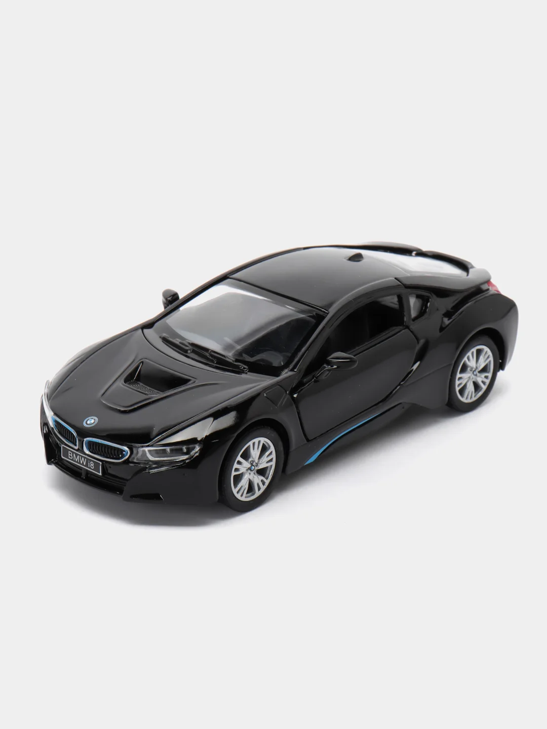 Черный игрушечная машинка BMW i8 Kinsmart KT5379D
