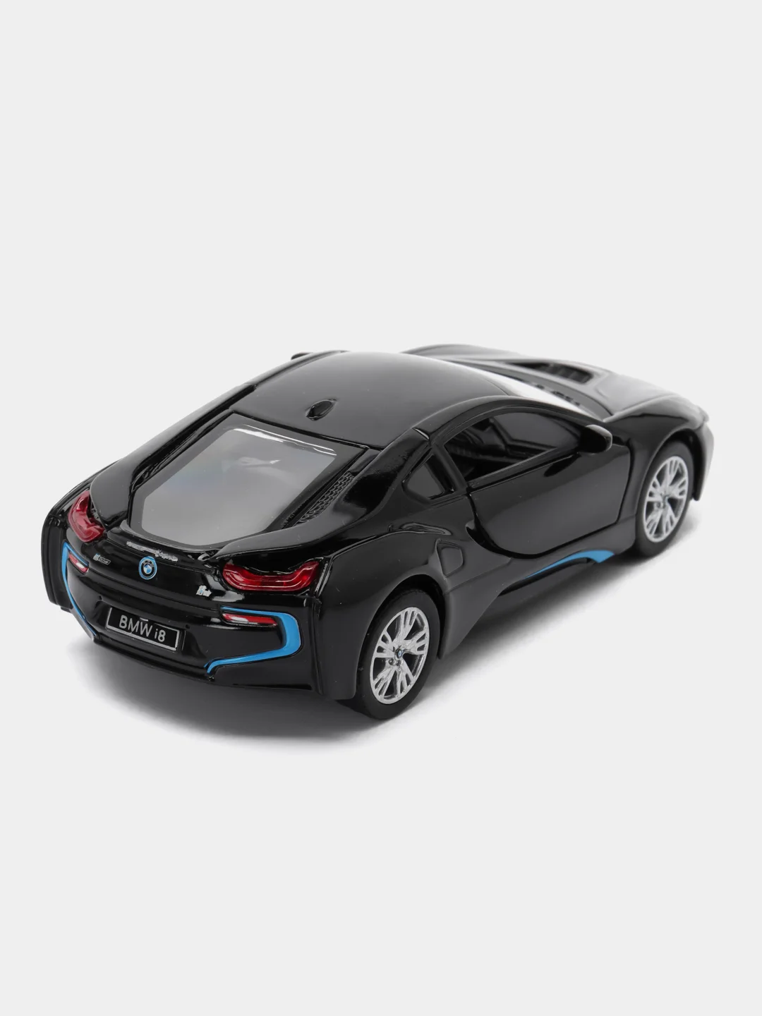 Черный игрушечная машинка BMW i8 Kinsmart KT5379D