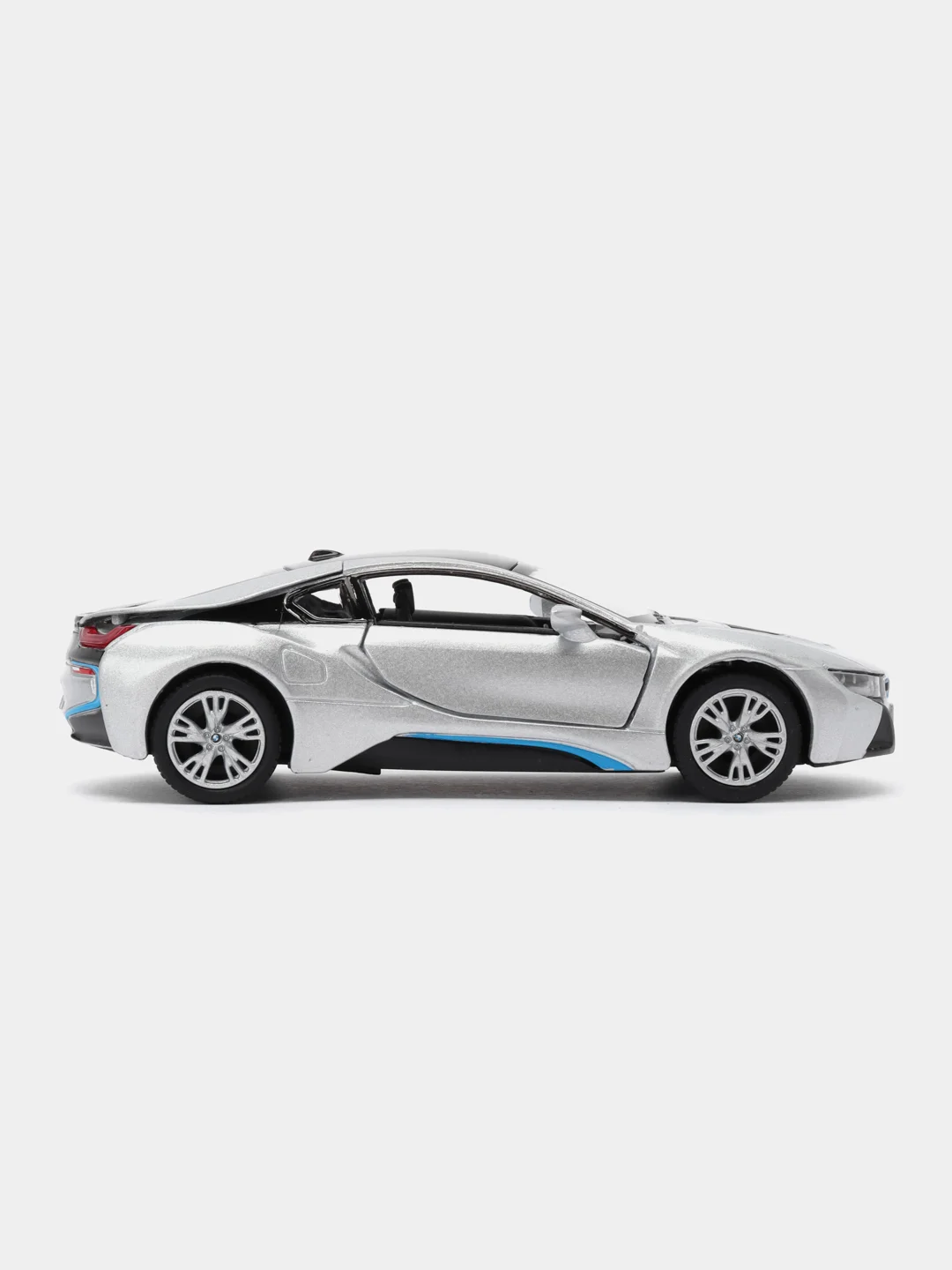 Серебряный игрушечная машинка BMW i8 Kinsmart KT5379D