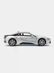 Серебряный игрушечная машинка BMW i8 Kinsmart KT5379D