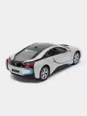 Серебряный игрушечная машинка BMW i8 Kinsmart KT5379D