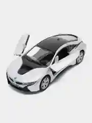 Серебряный игрушечная машинка BMW i8 Kinsmart KT5379D