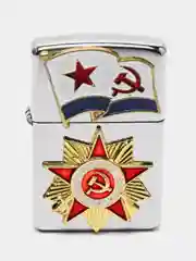 Синий бензиновая зажигалка СССР Орден отечественной Войны