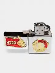 Красный бензиновая зажигалка "СССР, орден Ленина"