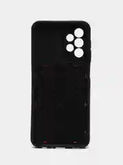 Красный чехол Samsung Galaxy A23 (Самсунг Галакси А23), силиконовый с карманом для карты